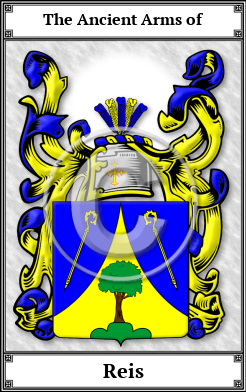 Reis Family Crest Download (JPG) Book Plated - 600 DPI
