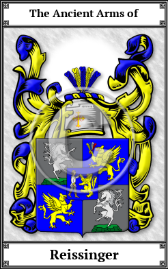 Reissinger Family Crest Download (JPG)  Book Plated - 150 DPI