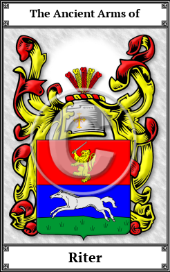 Riter Family Crest Download (JPG)  Book Plated - 150 DPI