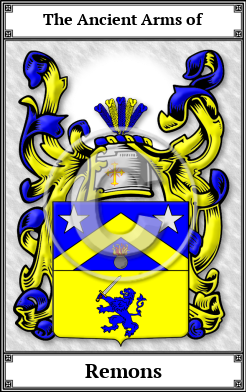Remons Family Crest Download (JPG)  Book Plated - 150 DPI