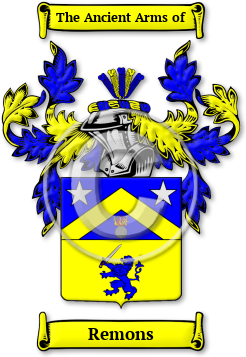 Remons Family Crest Download (jpg) Legacy Series - 150 DPI