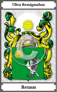 Remus Family Crest Download (JPG)  Book Plated - 150 DPI