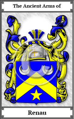 Renau Family Crest Download (JPG)  Book Plated - 150 DPI