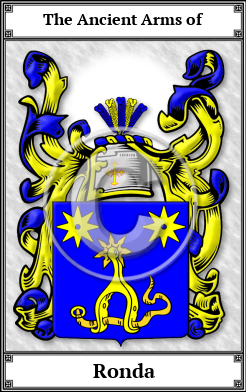 Ronda Family Crest Download (JPG)  Book Plated - 150 DPI