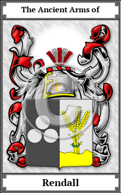Rendall Family Crest Download (JPG)  Book Plated - 150 DPI