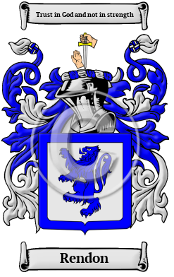 Rendon Family Crest/Coat of Arms