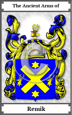 Remik Family Crest Download (JPG) Book Plated - 600 DPI
