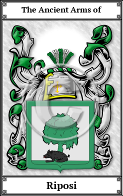 Riposi Family Crest Download (JPG)  Book Plated - 150 DPI