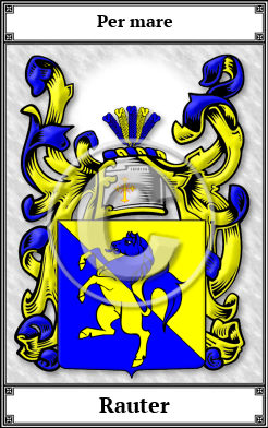 Rauter Family Crest Download (JPG)  Book Plated - 150 DPI
