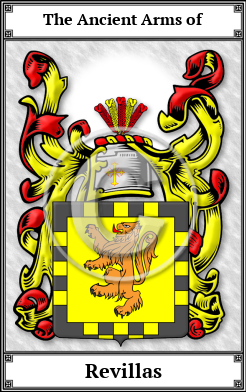 Revillas Family Crest Download (JPG)  Book Plated - 150 DPI
