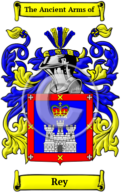Rey Family Crest/Coat of Arms
