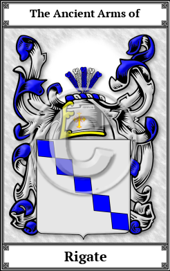 Rigate Family Crest Download (JPG) Book Plated - 600 DPI