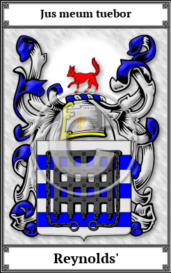 Reynolds' Family Crest Download (JPG)  Book Plated - 150 DPI