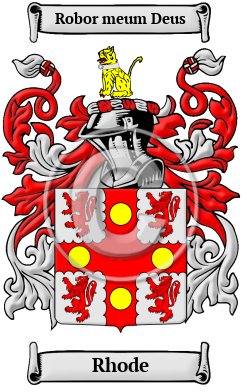 Rhode Family Crest/Coat of Arms