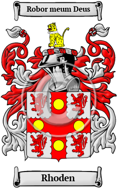 Rhoden Family Crest/Coat of Arms
