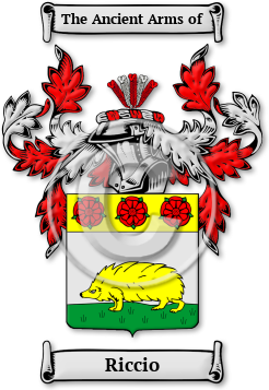 Riccio Family Crest Download (JPG) Legacy Series - 300 DPI
