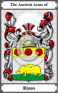 Risso Family Crest Download (JPG)  Book Plated - 150 DPI