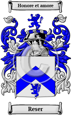 Reser Family Crest/Coat of Arms