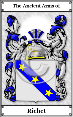 Richet Family Crest Download (JPG)  Book Plated - 150 DPI
