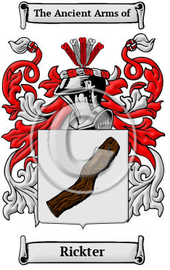 Rickter Family Crest/Coat of Arms