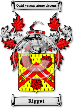 Rigget Family Crest Download (jpg) Legacy Series - 150 DPI