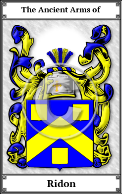 Ridon Family Crest Download (JPG)  Book Plated - 150 DPI