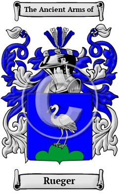 Rueger Family Crest/Coat of Arms