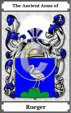 Rueger Family Crest Download (JPG) Book Plated - 300 DPI