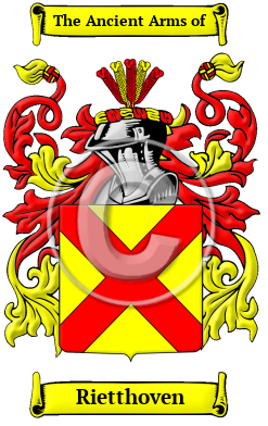 Rietthoven Family Crest/Coat of Arms