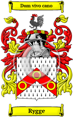 Rygge Family Crest/Coat of Arms