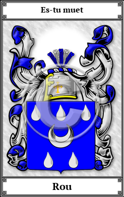 Rou Family Crest Download (JPG)  Book Plated - 150 DPI