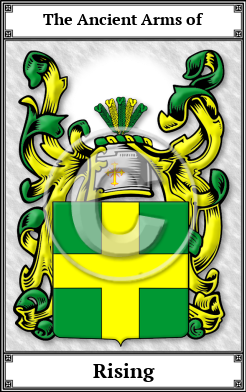 Rising Family Crest Download (JPG) Book Plated - 600 DPI