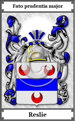 Reslie Family Crest Download (JPG)  Book Plated - 150 DPI