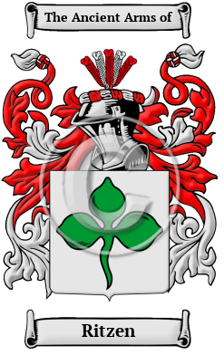 Ritzen Family Crest/Coat of Arms