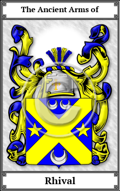 Rhival Family Crest Download (JPG) Book Plated - 600 DPI