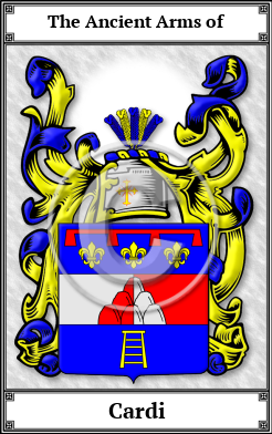 Cardi Family Crest Download (JPG)  Book Plated - 150 DPI