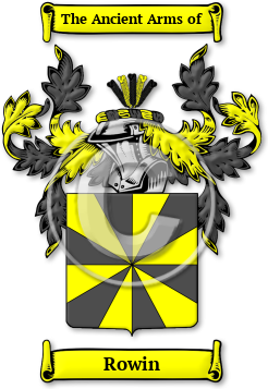 Rowin Family Crest Download (jpg) Legacy Series - 150 DPI