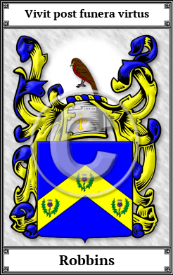 Robbins Family Crest Download (JPG)  Book Plated - 150 DPI