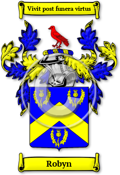 Robyn Family Crest Download (jpg) Legacy Series - 150 DPI