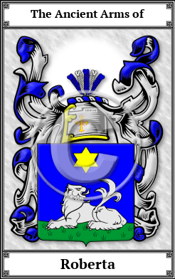 Roberta Family Crest Download (JPG)  Book Plated - 150 DPI
