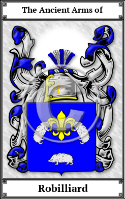 Robilliard Family Crest Download (JPG)  Book Plated - 150 DPI