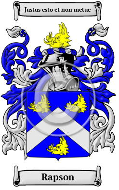 Rapson Family Crest/Coat of Arms