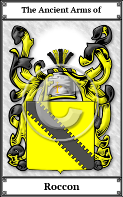 Roccon Family Crest Download (JPG) Book Plated - 600 DPI