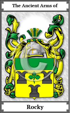 Rocky Family Crest Download (JPG) Book Plated - 600 DPI