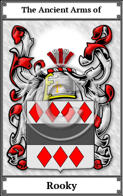 Rooky Family Crest Download (JPG)  Book Plated - 150 DPI