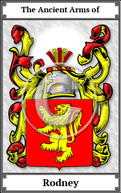 Rodney Family Crest Download (JPG)  Book Plated - 150 DPI
