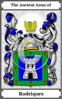 Rodriques Family Crest Download (JPG)  Book Plated - 150 DPI