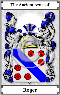 Roger Family Crest Download (JPG)  Book Plated - 150 DPI