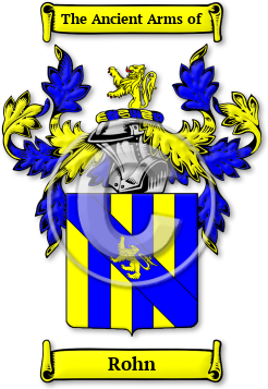 Rohn Family Crest Download (jpg) Legacy Series - 150 DPI