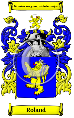 Roland Family Crest/Coat of Arms